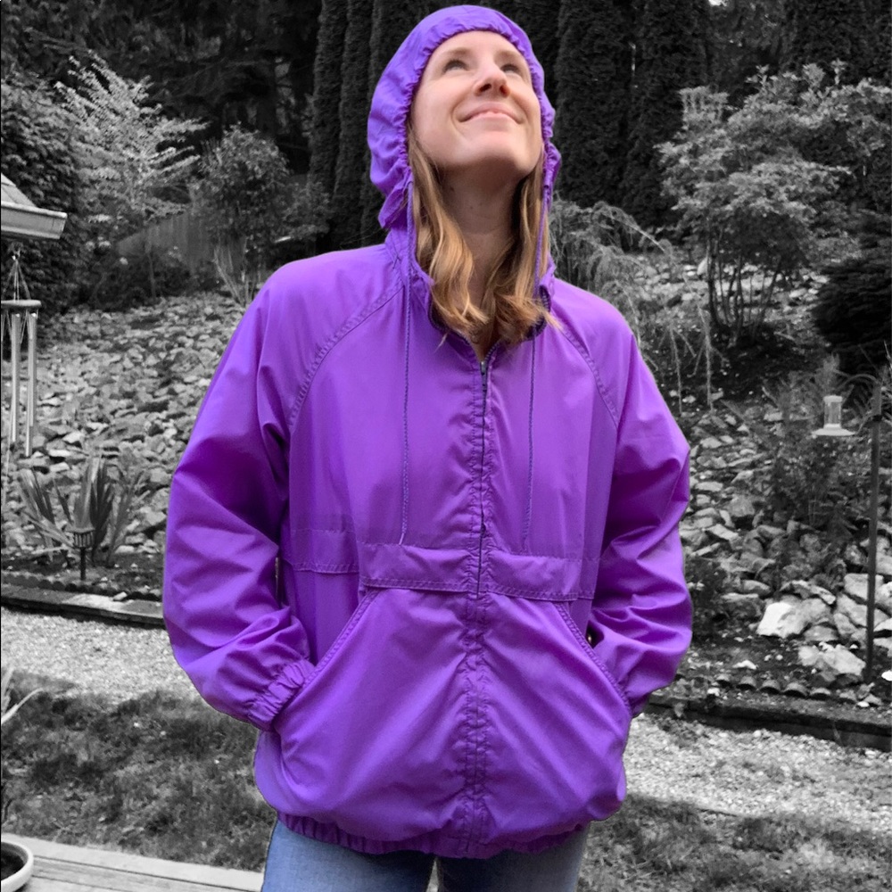 90s Vintage Hooded Windbreaker
